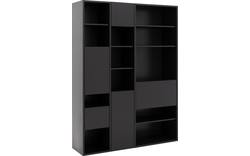 Goossens excellent wandmeubel ninth zwart eiken - 8202385-01
