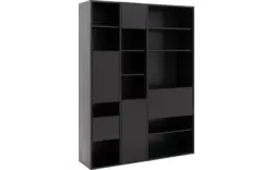Goossens excellent wandmeubel ninth zwart eiken - 8202385-01