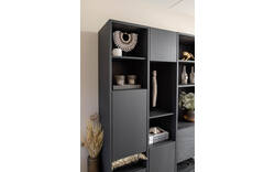 Goossens excellent wandmeubel ninth zwart eiken - 8202385-01