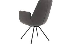 Goossens excellent eetkamerstoel mabach grijs leer - 8202454-03
