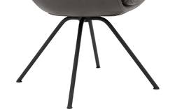 Goossens excellent eetkamerstoel mabach grijs leer - 8202454-02