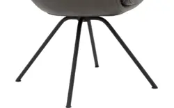 Goossens excellent eetkamerstoel mabach grijs leer - 8202454-02