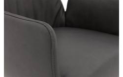 Goossens excellent eetkamerstoel mabach grijs leer - 8202454-02