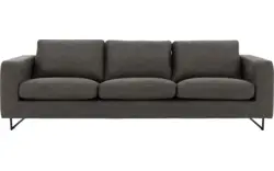 Goossens excellent zitbank jovani grijs micro leer - 8202548-1