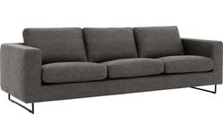 Goossens excellent zitbank jovani grijs micro leer - 8202548-2