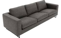 Goossens excellent zitbank jovani grijs micro leer - 8202548-1