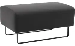Goossens hocker montreal zwart leer - 8202550-2