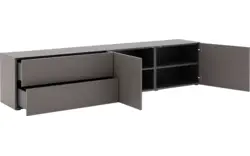 Goossens excellent dressoir monza zijdeglans grijs mdf - 8202572-01