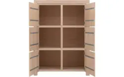 Goossens opbergkast clear wit eiken - 8203022-01