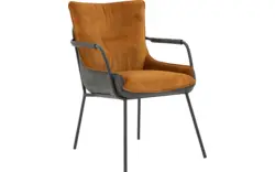 Goossens excellent eetkamerstoel matteo geel stof - 8203121-01