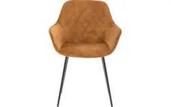Goossens basic eetkamerstoel ebi geel stof - 8203173-02
