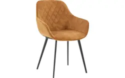 Goossens basic eetkamerstoel ebi geel stof - 8203173-02