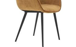 Goossens basic eetkamerstoel ebi geel stof - 8203173-02