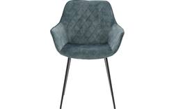 Goossens basic eetkamerstoel ebi blauw stof - 8203176-02