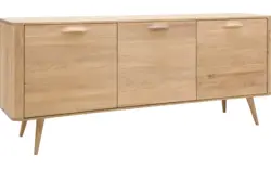 Goossens dressoir bjarte wit eiken - 8203306-01