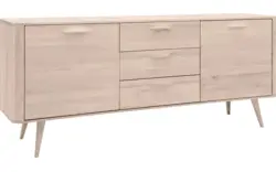 Goossens dressoir bjarte wit eiken - 8203335-01