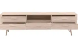Goossens tv meubel bjarte wit eiken - 8203356-01