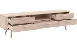 Goossens tv meubel bjarte wit eiken - 8203356-01