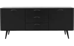 Goossens dressoir bjarte zwart eiken - 8203405-01