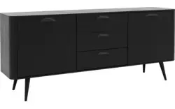 Goossens dressoir bjarte zwart eiken - 8203405-01