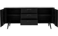 Goossens dressoir bjarte zwart eiken - 8203405-01