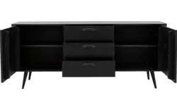 Goossens dressoir bjarte zwart eiken - 8203405-01