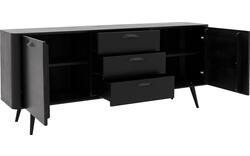 Goossens dressoir bjarte zwart eiken - 8203405-01
