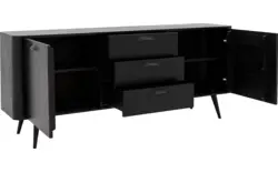 Goossens dressoir bjarte zwart eiken - 8203405-01