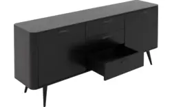 Goossens dressoir bjarte zwart eiken - 8203405-01