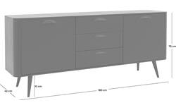 Goossens dressoir bjarte wit eiken - 8160669-A-02