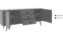 Goossens dressoir bjarte wit eiken - 8160669-A-02
