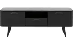 Goossens tv meubel bjarte zwart eiken - 8203423-01