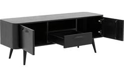 Goossens tv meubel bjarte zwart eiken - 8203423-01