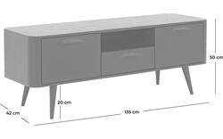 Goossens tv meubel bjarte donker bruin eiken - 8160675-03