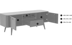 Goossens tv meubel bjarte donker bruin eiken - 8160675-03