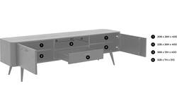 Goossens tv dressoir bjarte wit eiken - 8203314-01