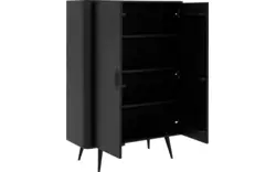 Goossens opbergkast bjarte zwart eiken - 8203430-A-01
