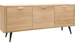 Goossens dressoir bjarte wit eiken - 8203438-01