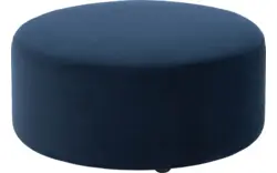 Goossens poef arendal blauw stof - 8203541-01
