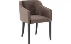 Goossens eetkamerstoel peda bruin stof - 8203562-02