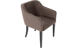 Goossens eetkamerstoel peda bruin stof - 8203562-02