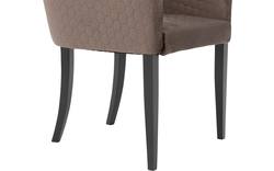 Goossens eetkamerstoel peda bruin stof - 8203562-02