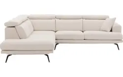 Goossens hoekbank viggo wit stof - 8203579-01