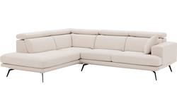 Goossens hoekbank viggo wit stof - 8203579-01