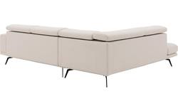Goossens hoekbank viggo wit stof - 8203579-01