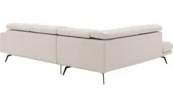 Goossens hoekbank viggo wit stof - 8203579-01