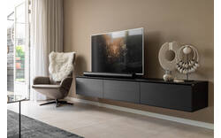 Goossens excellent tv meubel vic zwart eiken - 8203610s-01