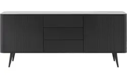 Goossens dressoir seppe zwart eiken - 8203770-01