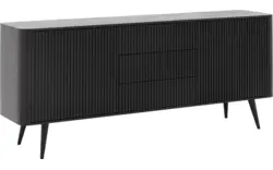 Goossens dressoir seppe zwart eiken - 8203770-01