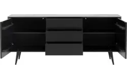 Goossens dressoir seppe zwart eiken - 8203770-01